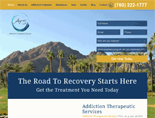 Tablet Screenshot of addictiontherapeuticservices.com